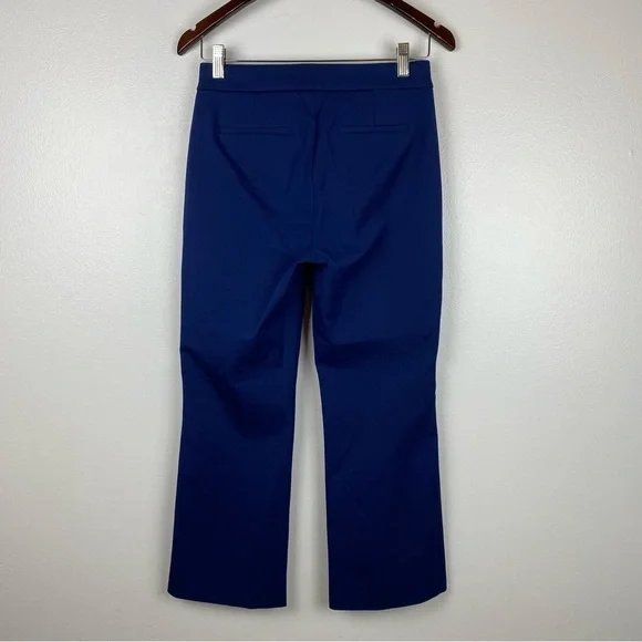 J. Crew Kelsey Flare Cropped Stretch Trouser Pants Navy Size 0/XS NWT - Picture 5 of 9